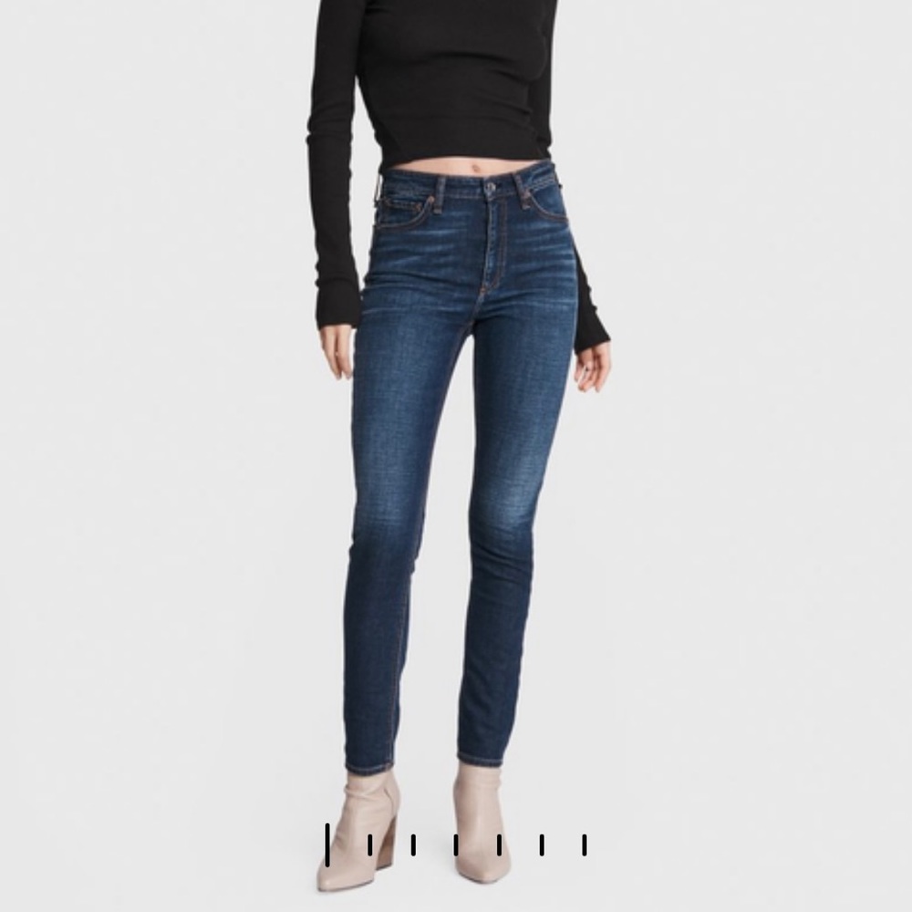 Rag & Bone High-rise Skinny Jeans. Bedford Wash. 24X30